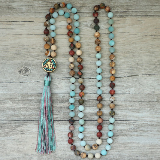 Natural Stone 108 Mala Bead Necklace freeshipping - Mandala Bloom