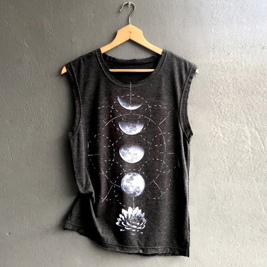 Moon Phase Print Tank Top