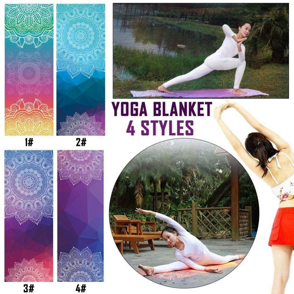 Mandala Print Non-Slip Yoga Towel/Mat freeshipping - Mandala Bloom