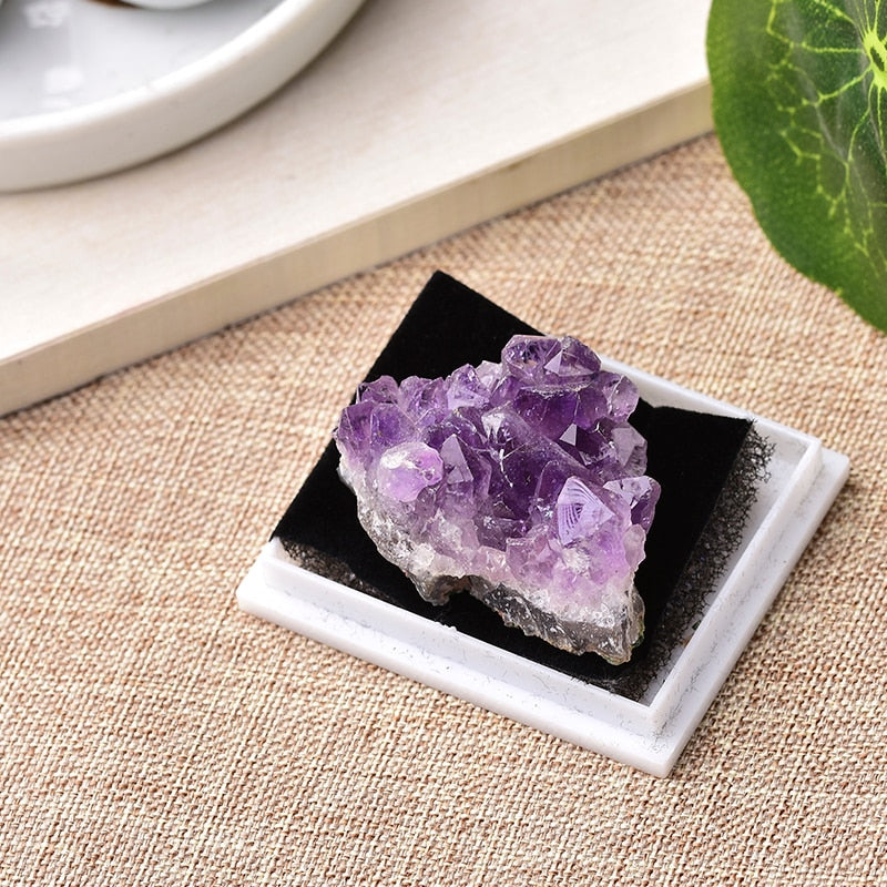 Small Pieces Amethyst Cluster Quartz And Colorful Silicon Carbide Mineral Crystals Healing Reiki freeshipping - Mandala Bloom