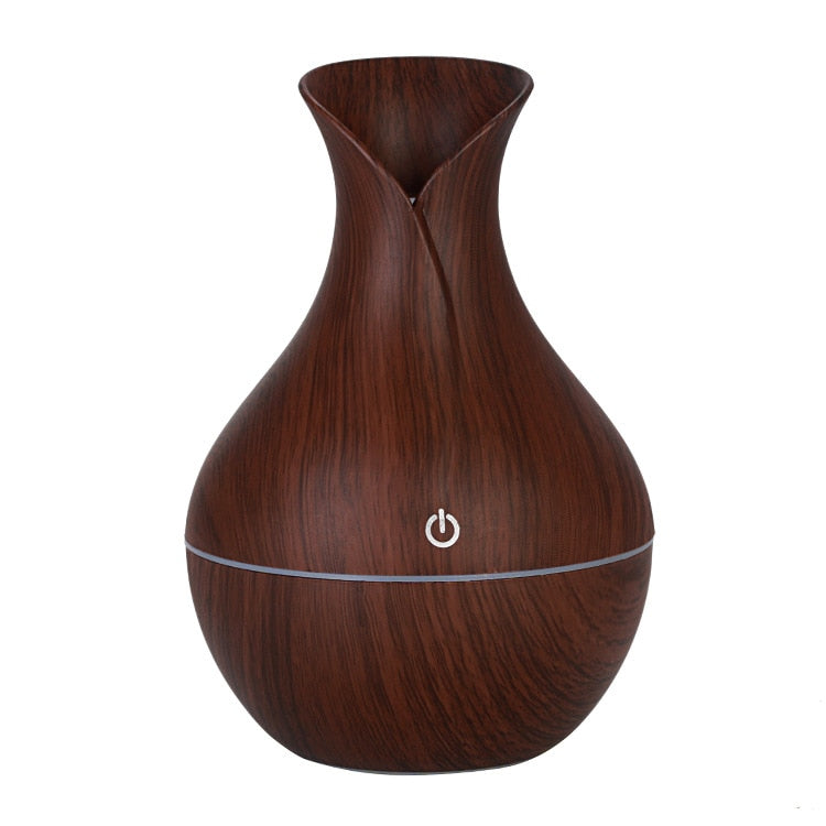 USB Wood Grain Essential Oil Diffuser Ultrasonic Air Humidifier Household Aroma Diffuser Aromatherapy Mist Maker with Light freeshipping - Mandala Bloom