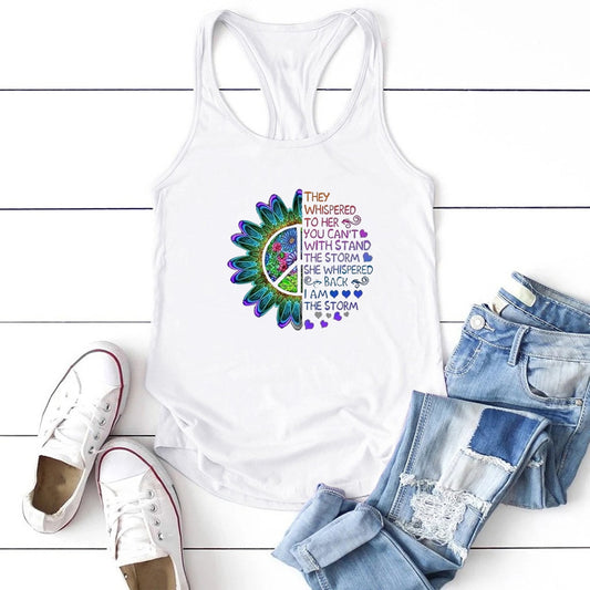 Vintage Flowers Print Tank