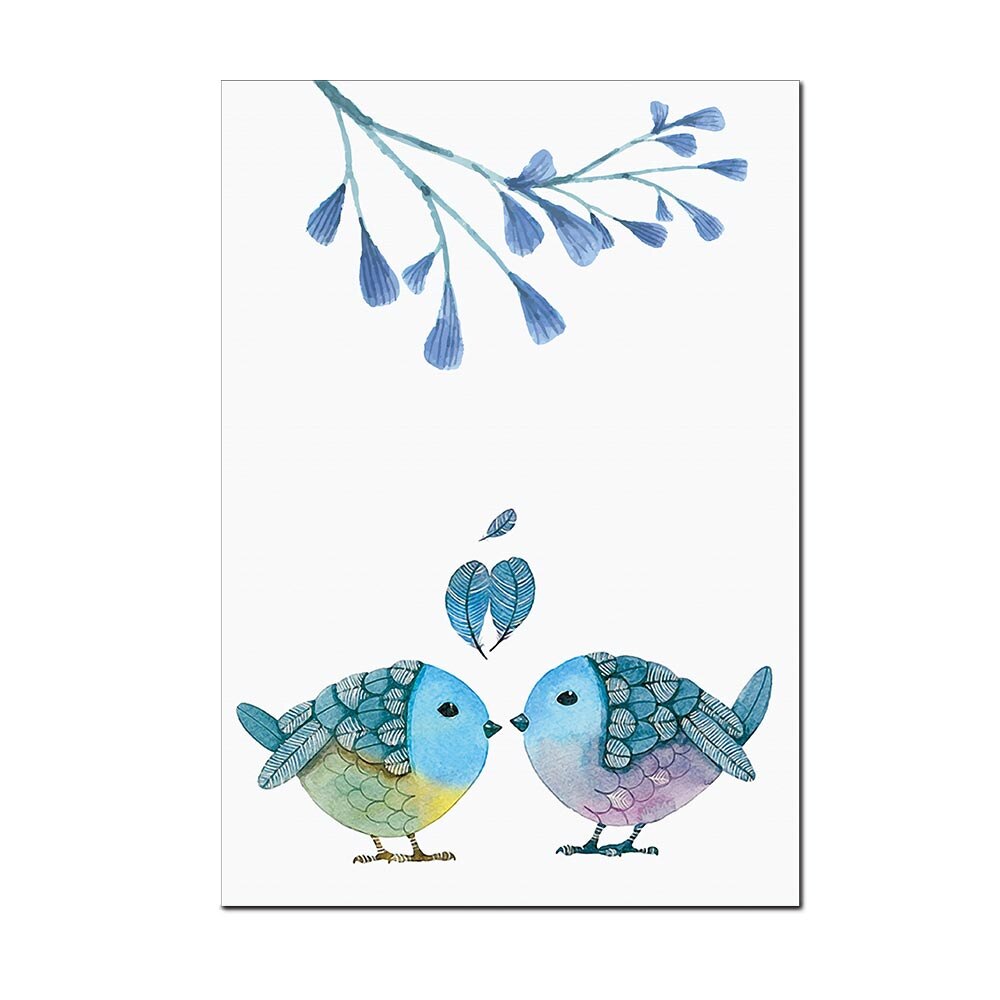 Blue Love Bird Canvas Prints freeshipping - Mandala Bloom