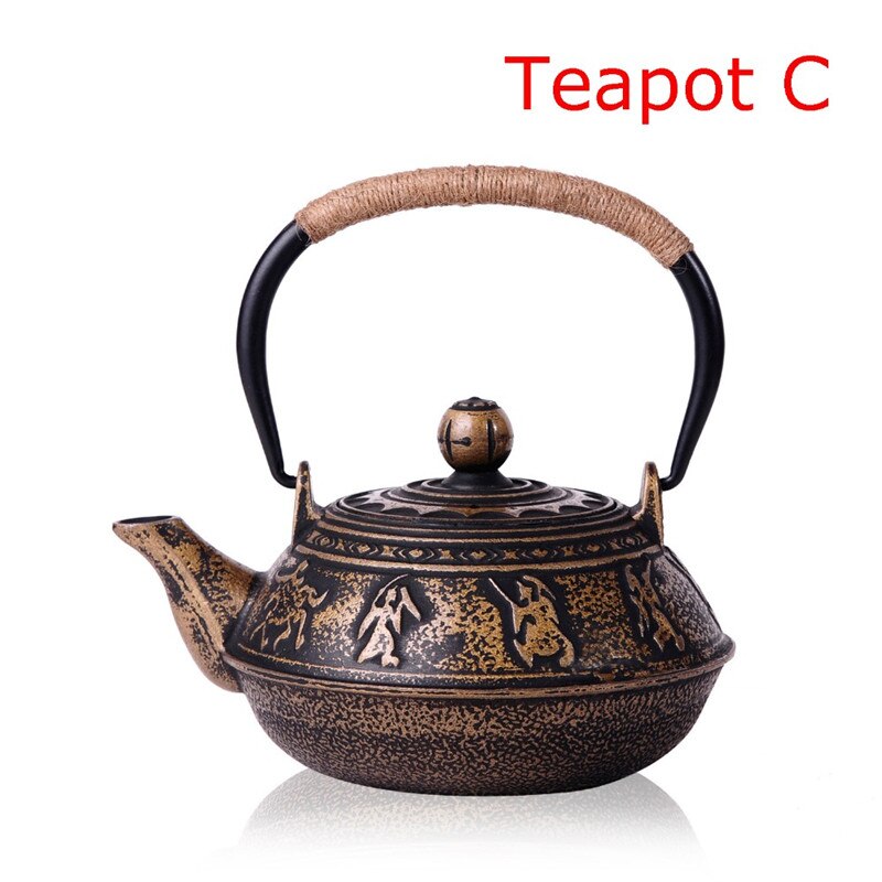 Cast Iron Japanese Tea Pot  900ml Infuser Metal With Strainer Net Filter freeshipping - Mandala Bloom