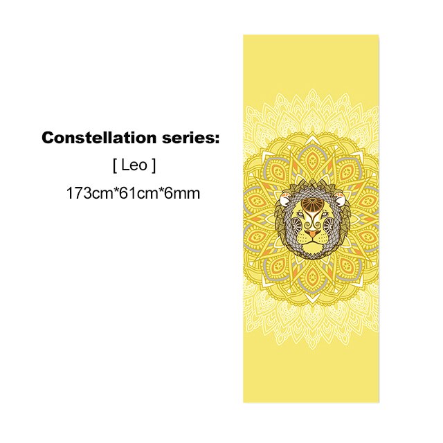 Constellation Printed Yoga Mat 6MM Beginner Non-slip Fitness Mat for Gym Home Travel Pad freeshipping - Mandala Bloom