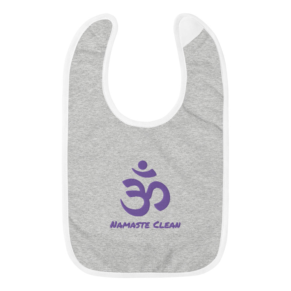 Namaste Clean Embroidered Baby Bib