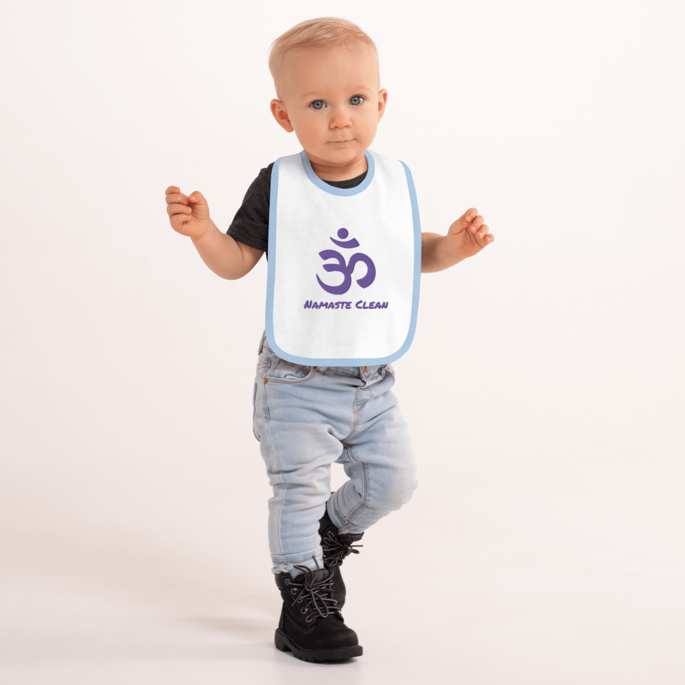 Namaste Clean Embroidered Baby Bib