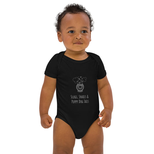 Slugs and Snails Boys Organic cotton baby bodysuit