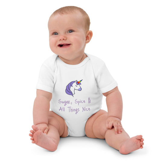 Sugar & Spice Girls Organic cotton baby bodysuit